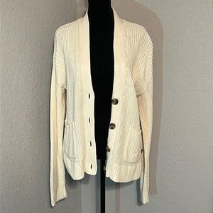Buttoned Knit Cardigan Sweater
